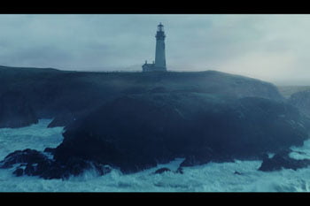 a still image from the 2002 movie The Ring of the lighthouse.